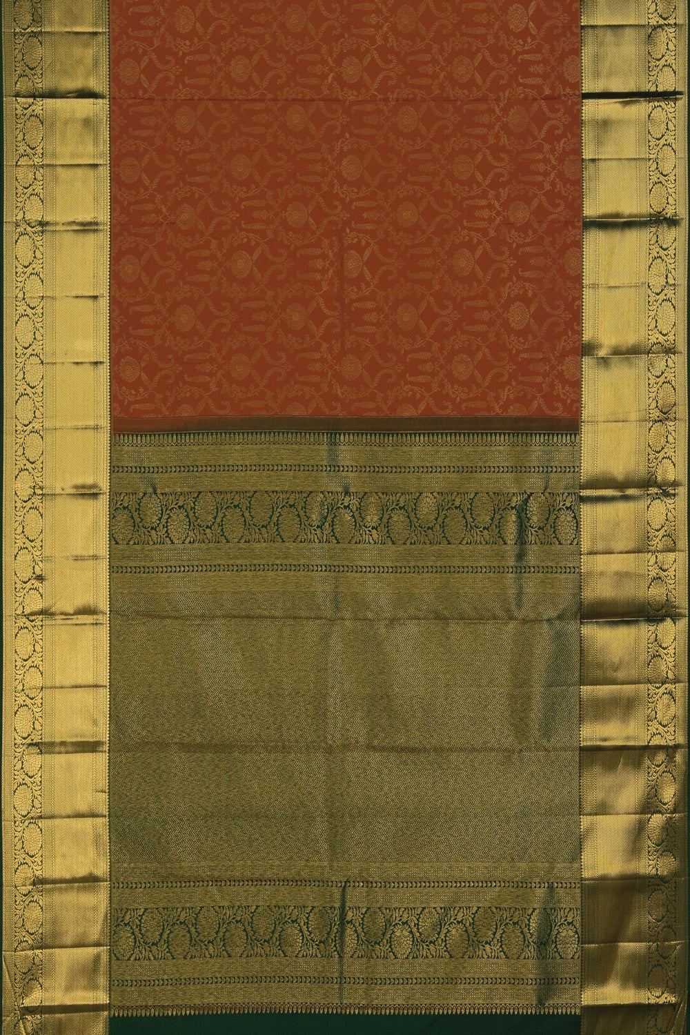 Image of Kanchipattu Brocade Orange Saree