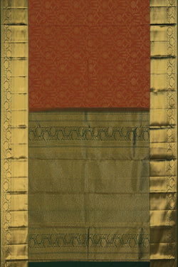Image of Kanchipattu Brocade Orange Saree