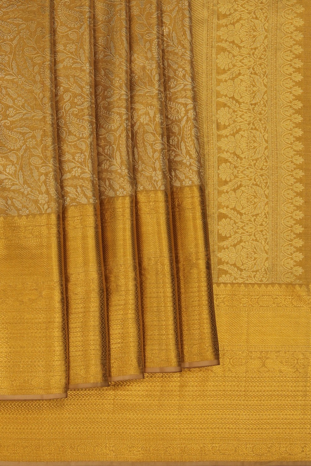Image of Kanchipattu Brocade Gold Saree