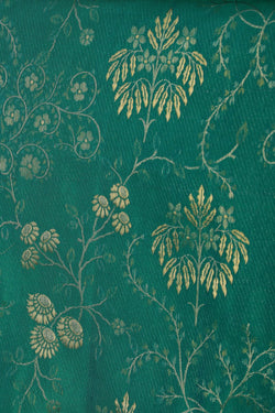 Image of Kanchipattu Brocade Teal Green Saree