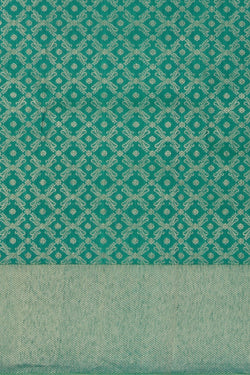 Image of Kanchipattu Brocade Teal Green Saree