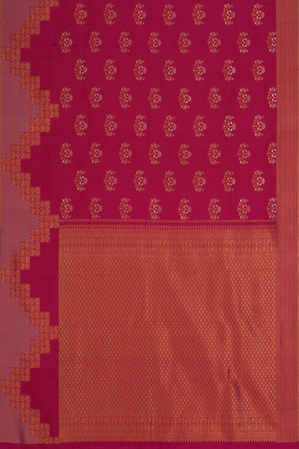Image of Kanchipattu Brocade Pink Saree