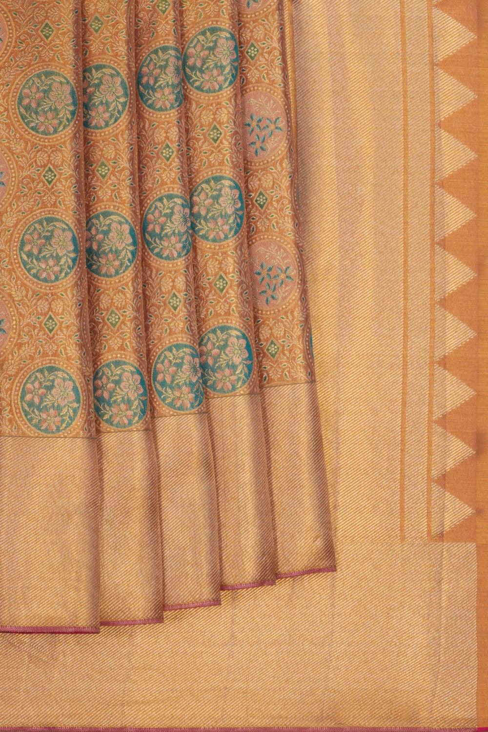 Image of Kanchipattu Brocade Gold Saree