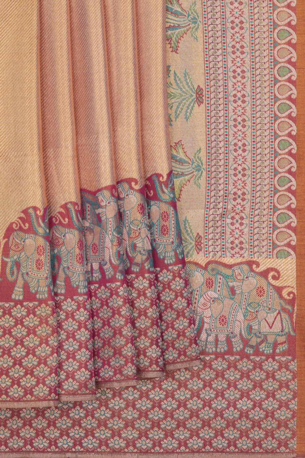Image of Kanchipattu Brocade Gold Saree