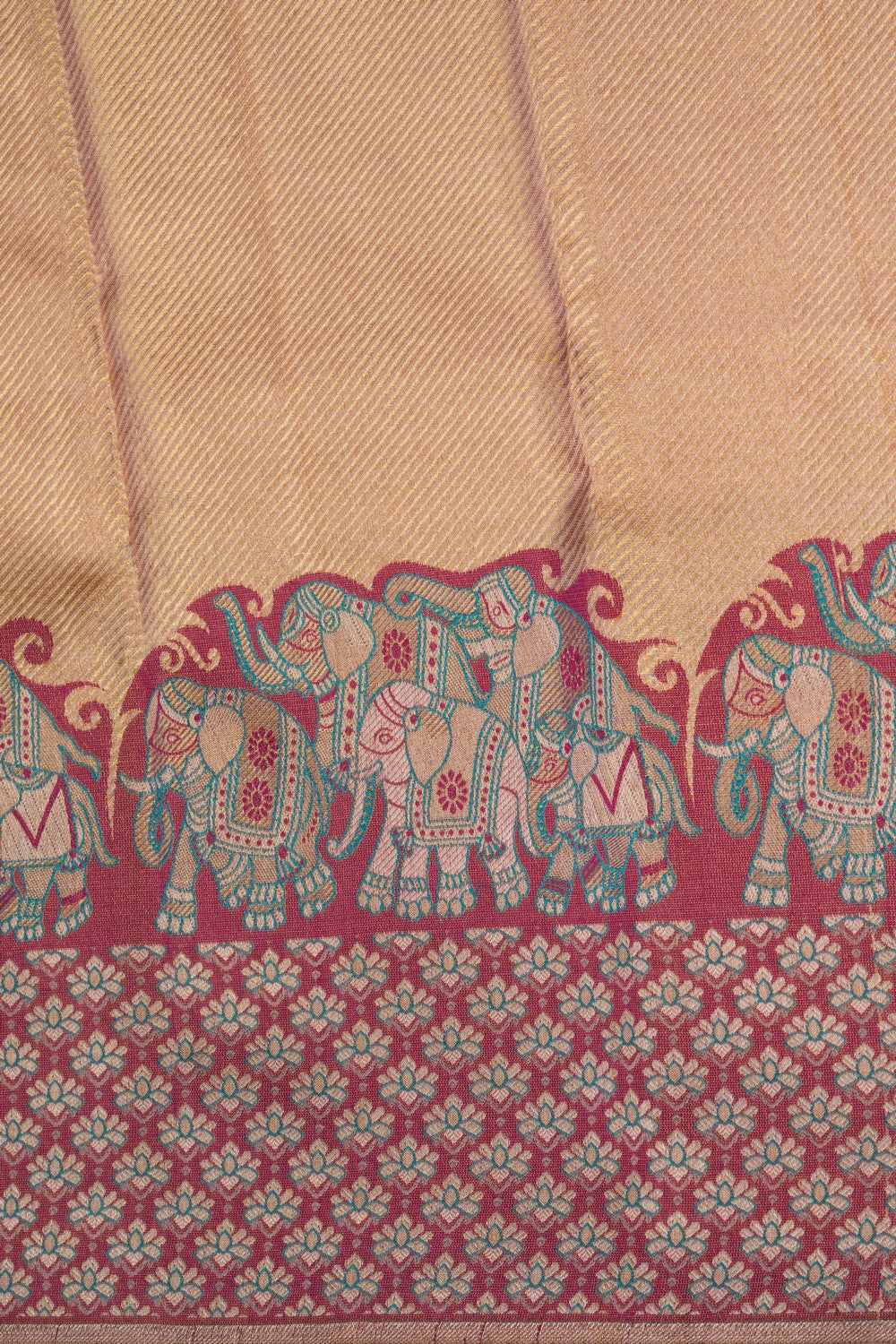 Image of Kanchipattu Brocade Gold Saree