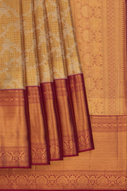 Image of Kanchipattu Brocade Gold Saree