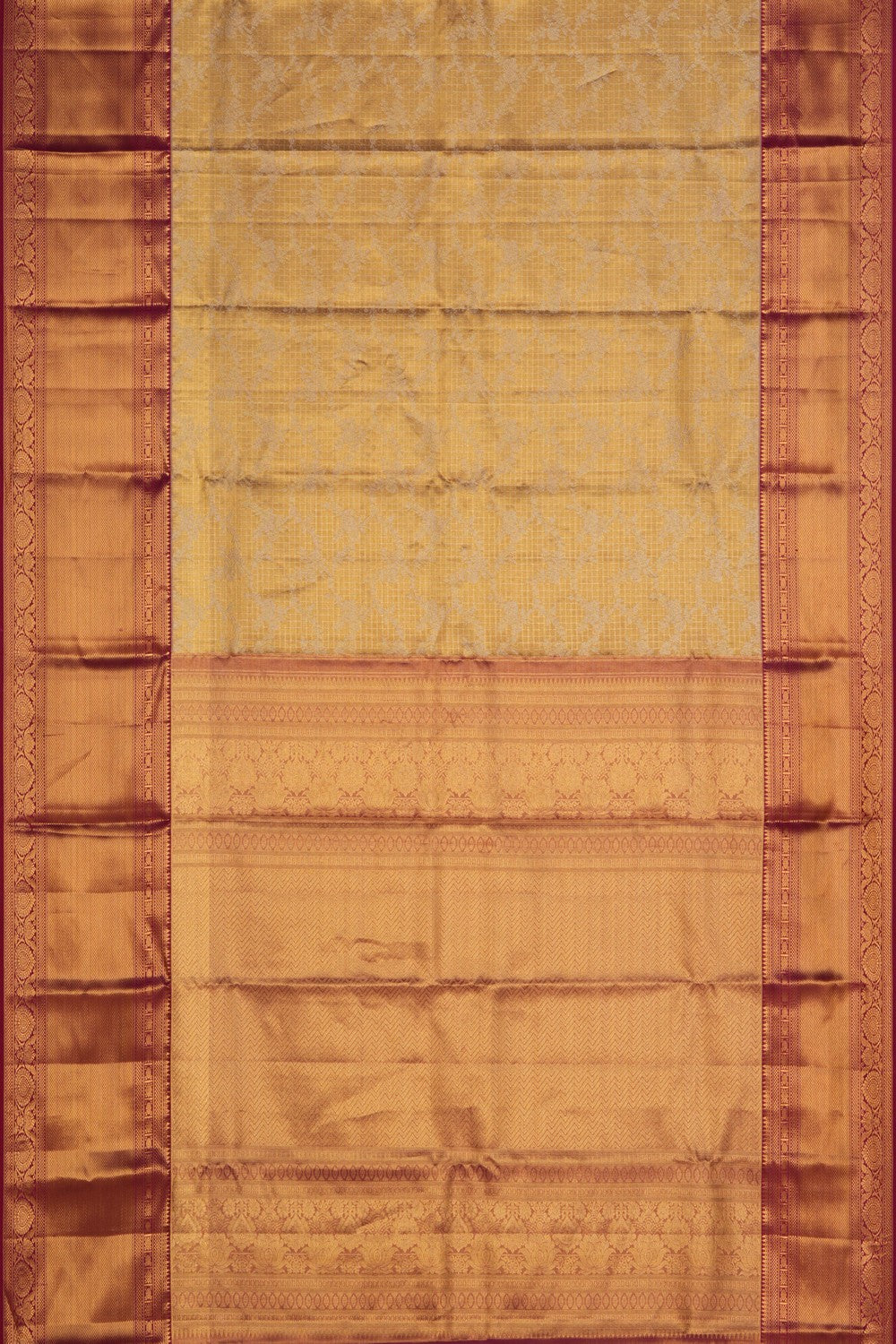 Image of Kanchipattu Brocade Gold Saree