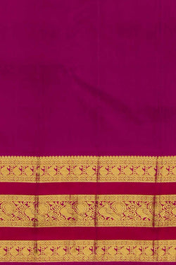 Image of Arani Silk Kattam Peacock Blue Saree