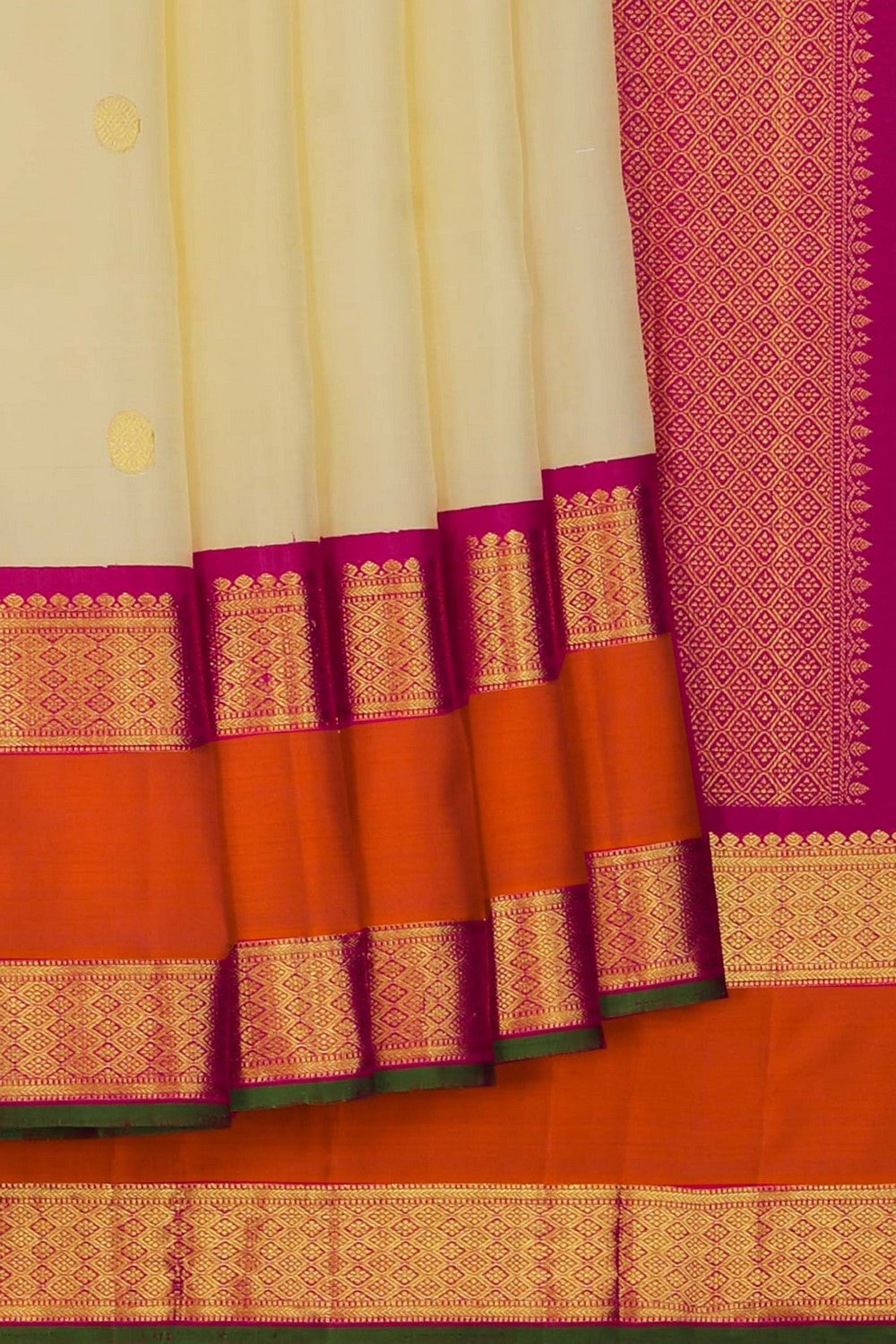 Image of Arani Silk Cream Saree