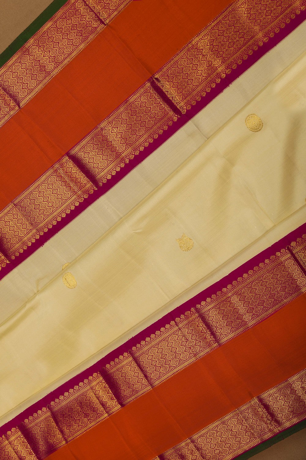 Image of Arani Silk Cream Saree
