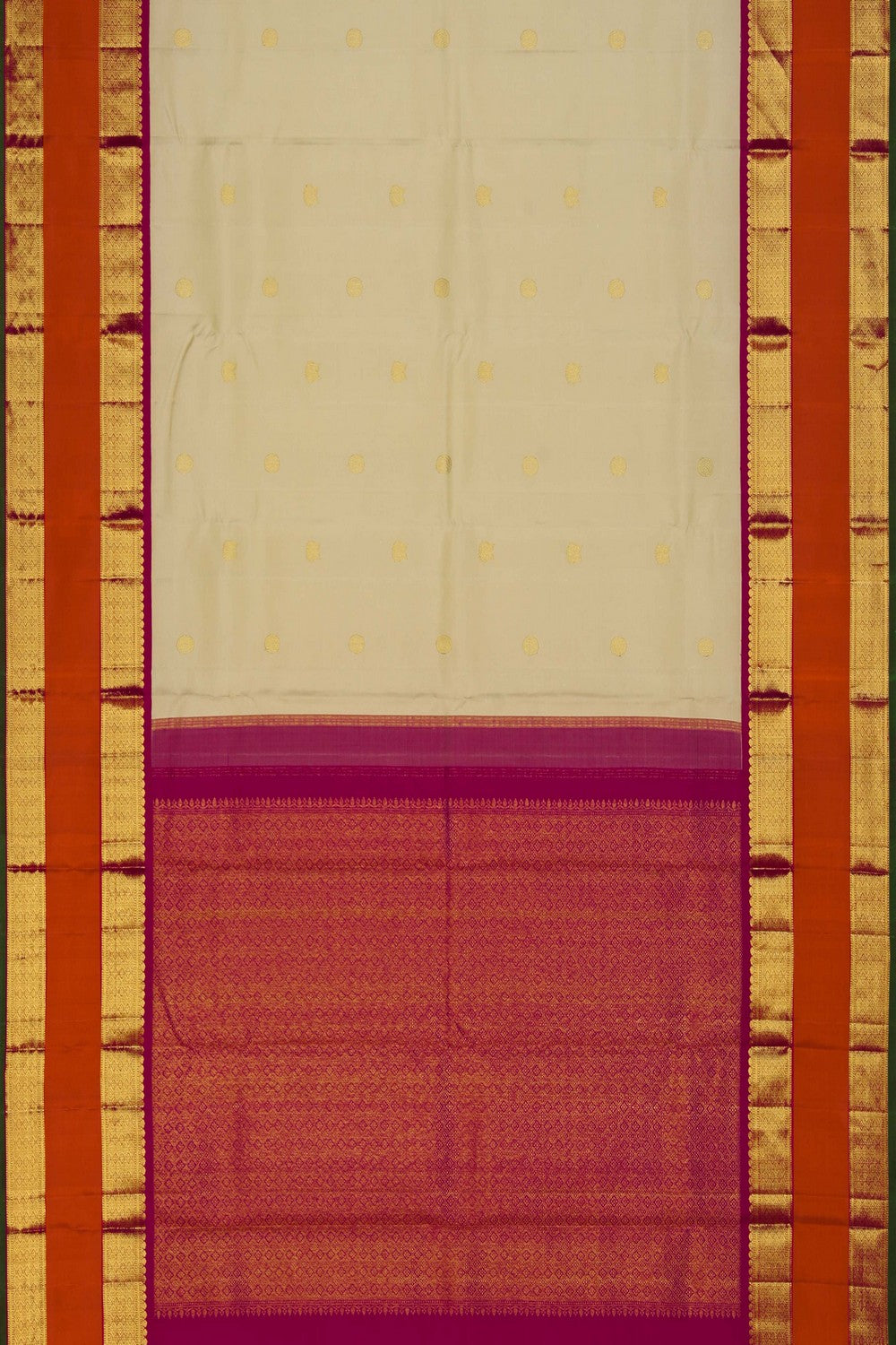 Arani Silk Cream Saree