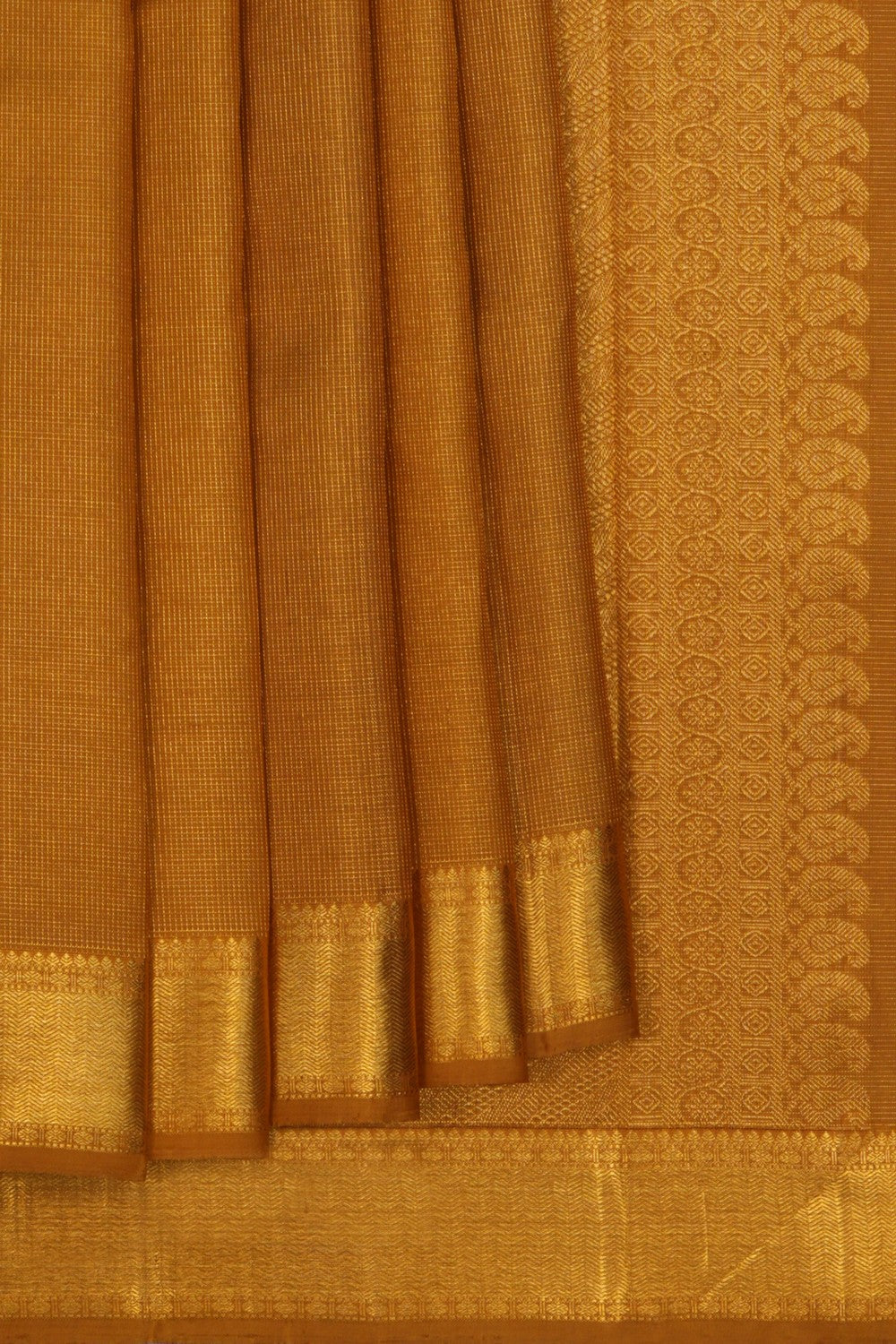 Image of Arani Silk Moss Green Saree