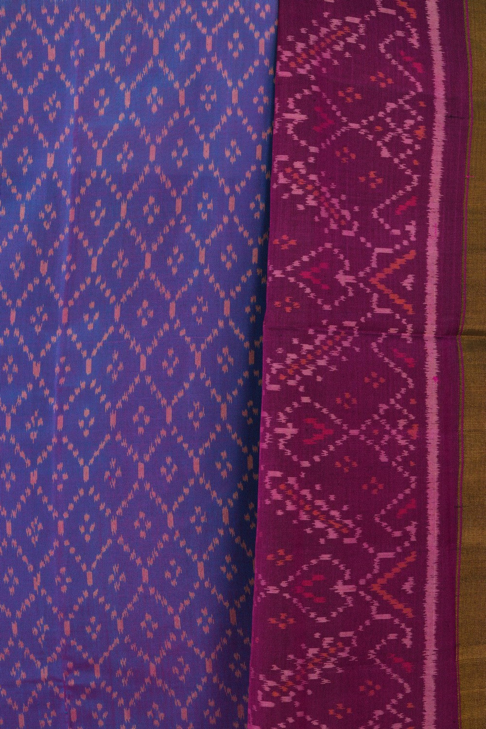 Rajkot Patola Silk Unstitched Suit With Dupatta (3 Pcs Set)