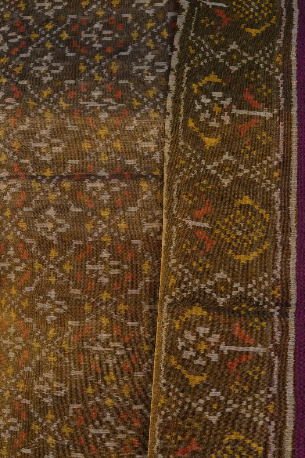 Image of Rajkot Patola Silk Unstitched Suit With Dupatta (3 Pcs Set)