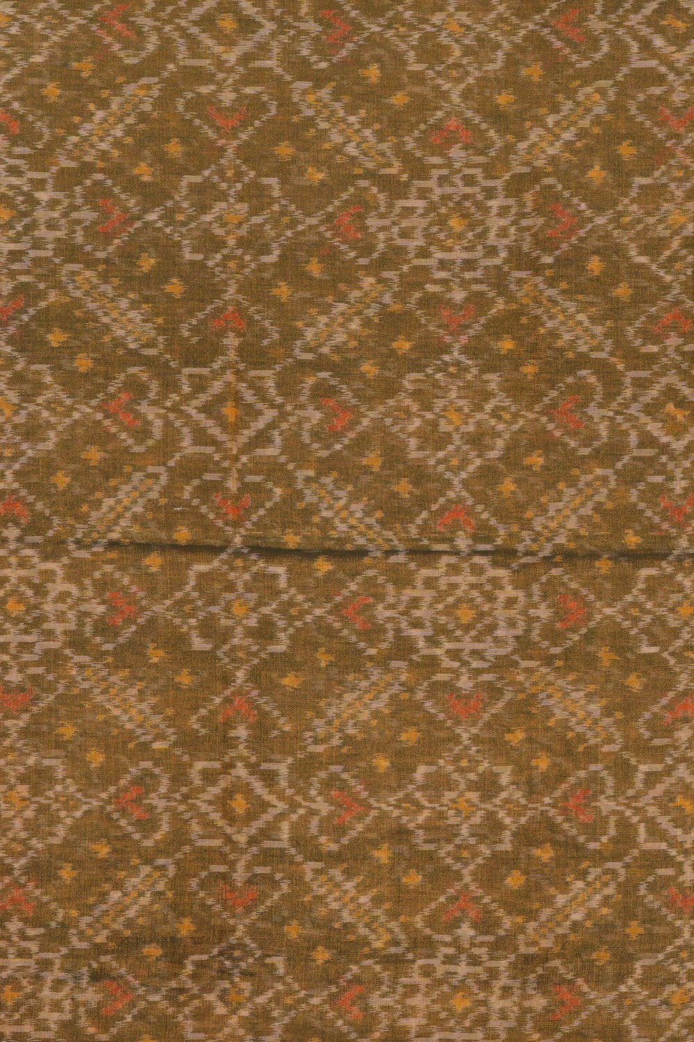 Image of Rajkot Patola Silk Unstitched Suit With Dupatta (3 Pcs Set)