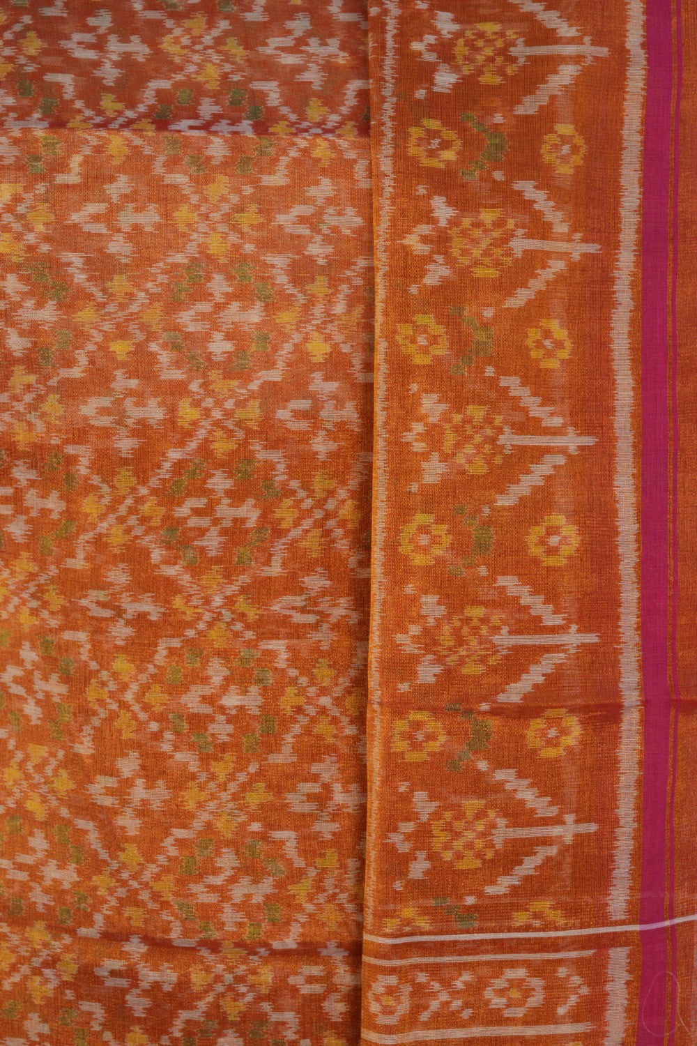 Rajkot Patola Silk Unstitched Suit With Dupatta (3 Pcs Set)