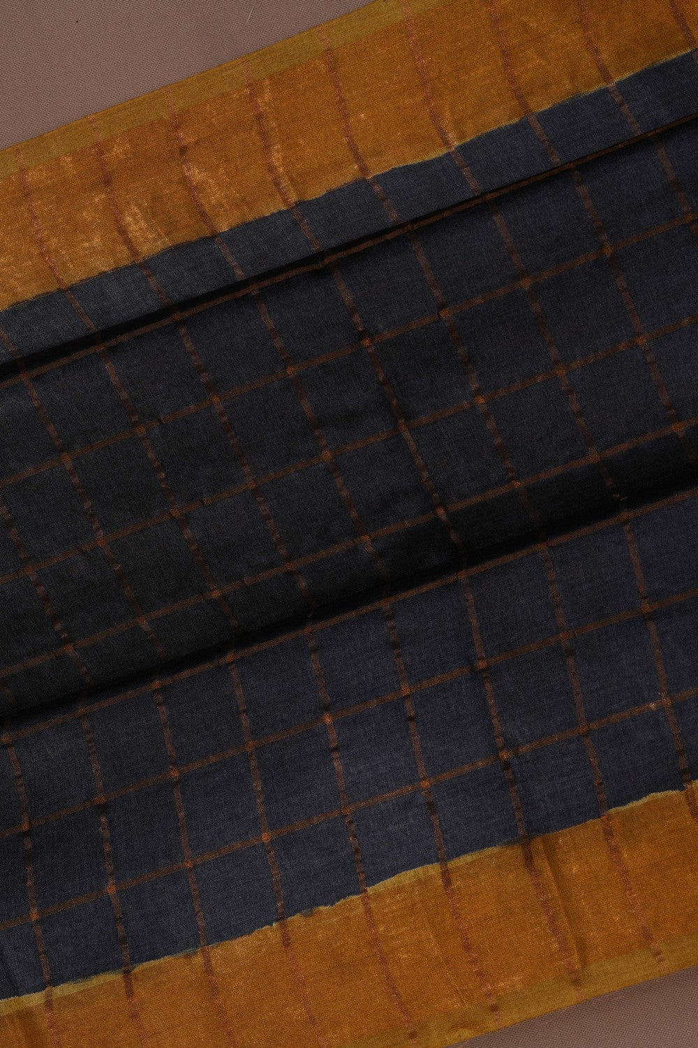 A Tussar Black Saree