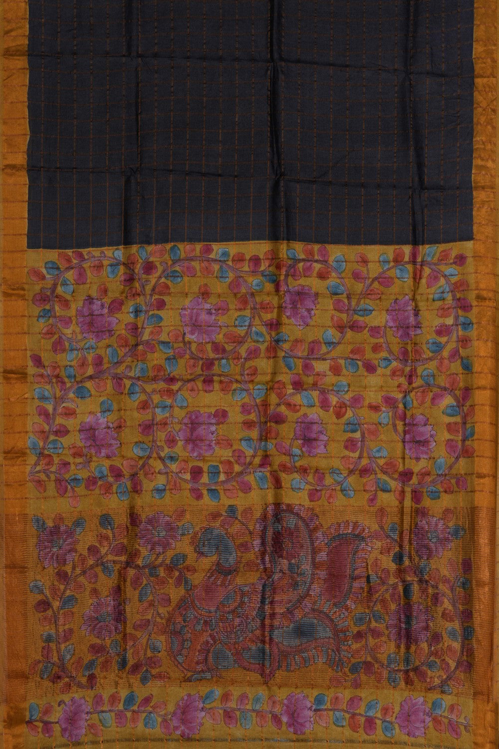 A Tussar Black Saree