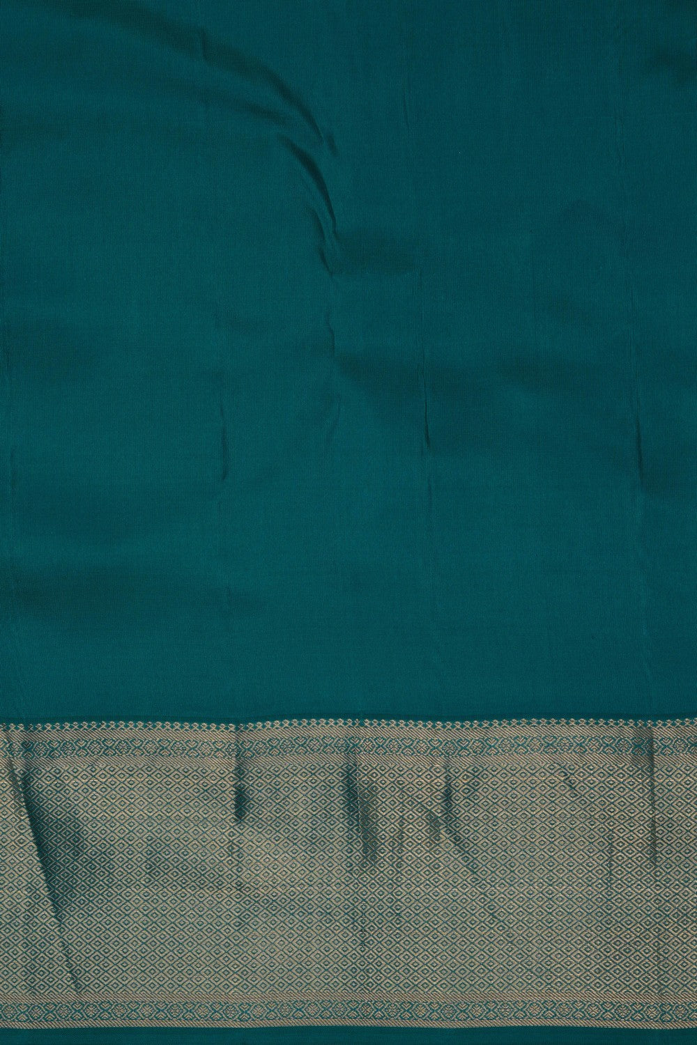 Image of South Silk Teal Green Saree