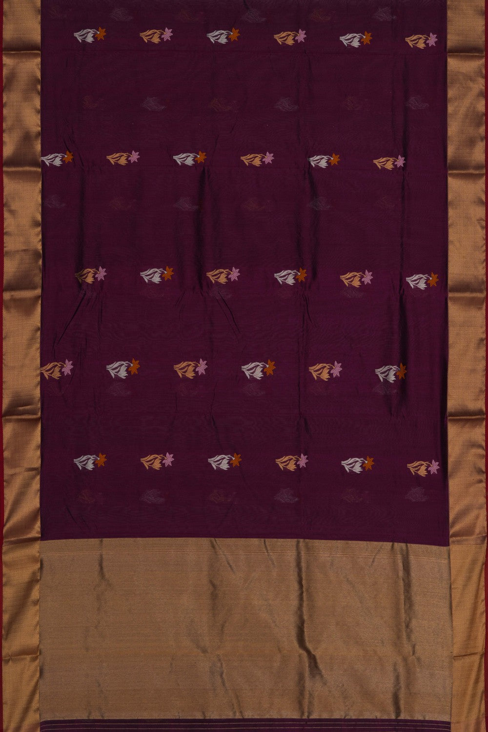 Image of Chanderi Silk Purple Saree