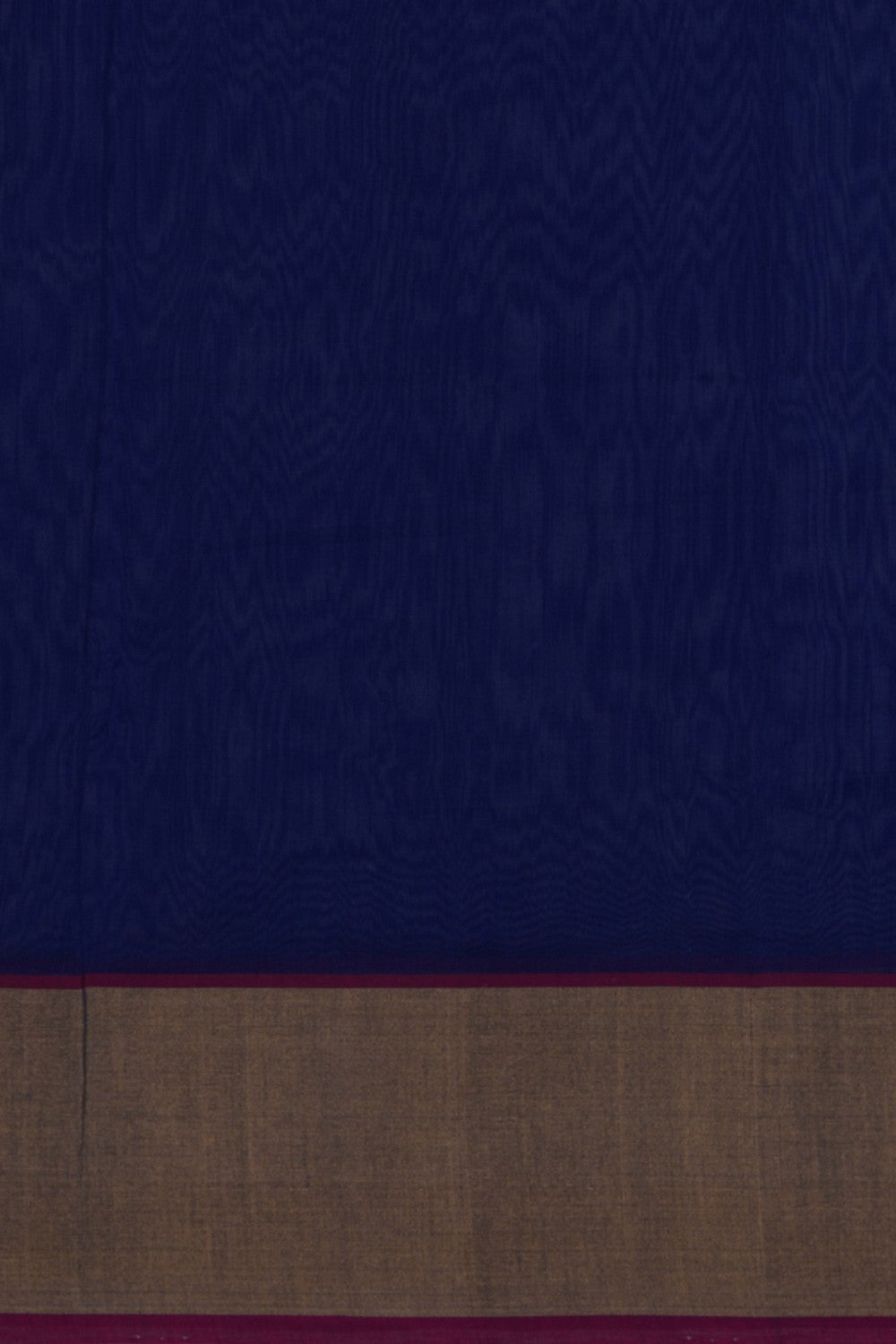 Image of Chanderi Brocade Silk Indigo Blue Saree