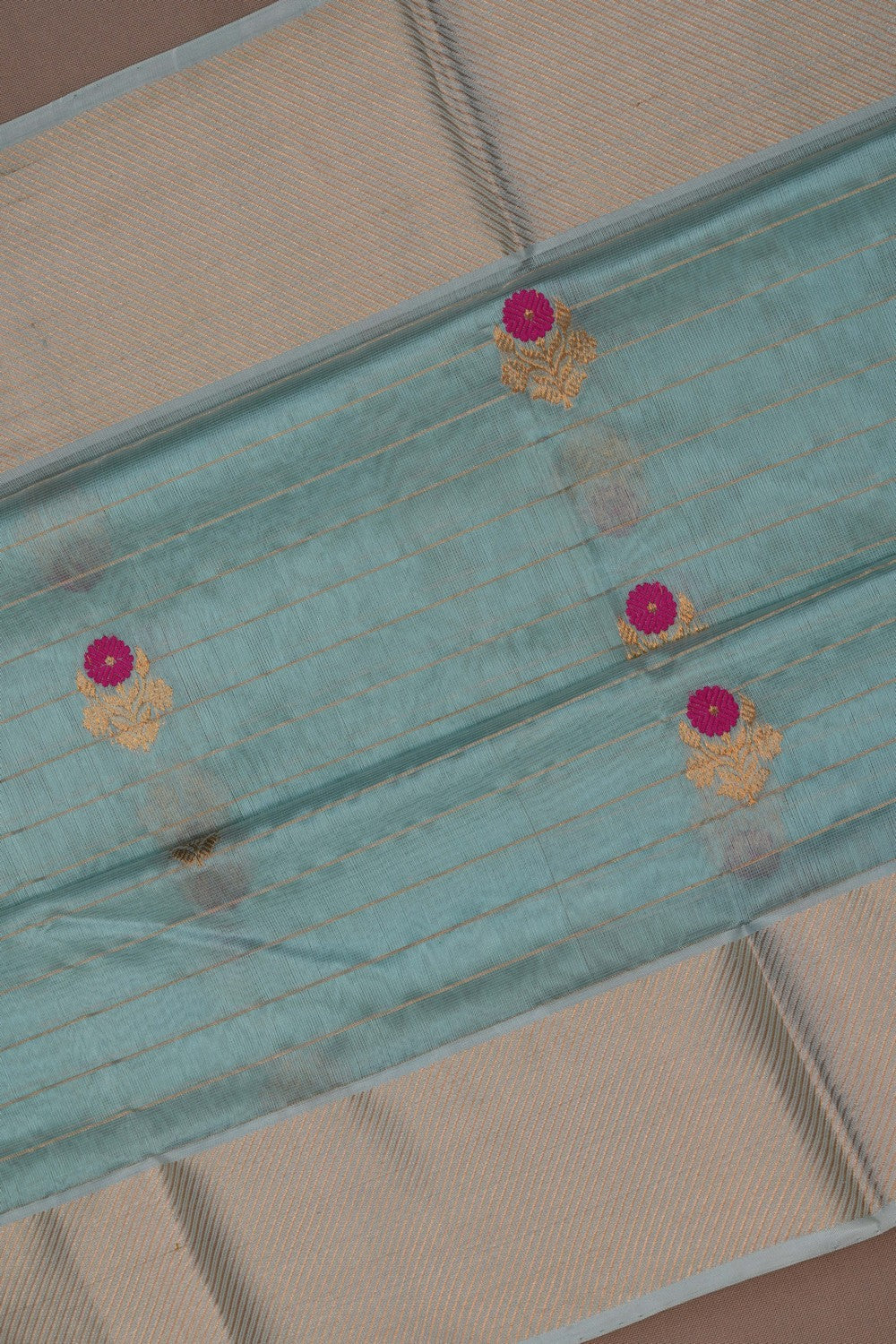 Image of Chanderi Silk Sea Green Saree