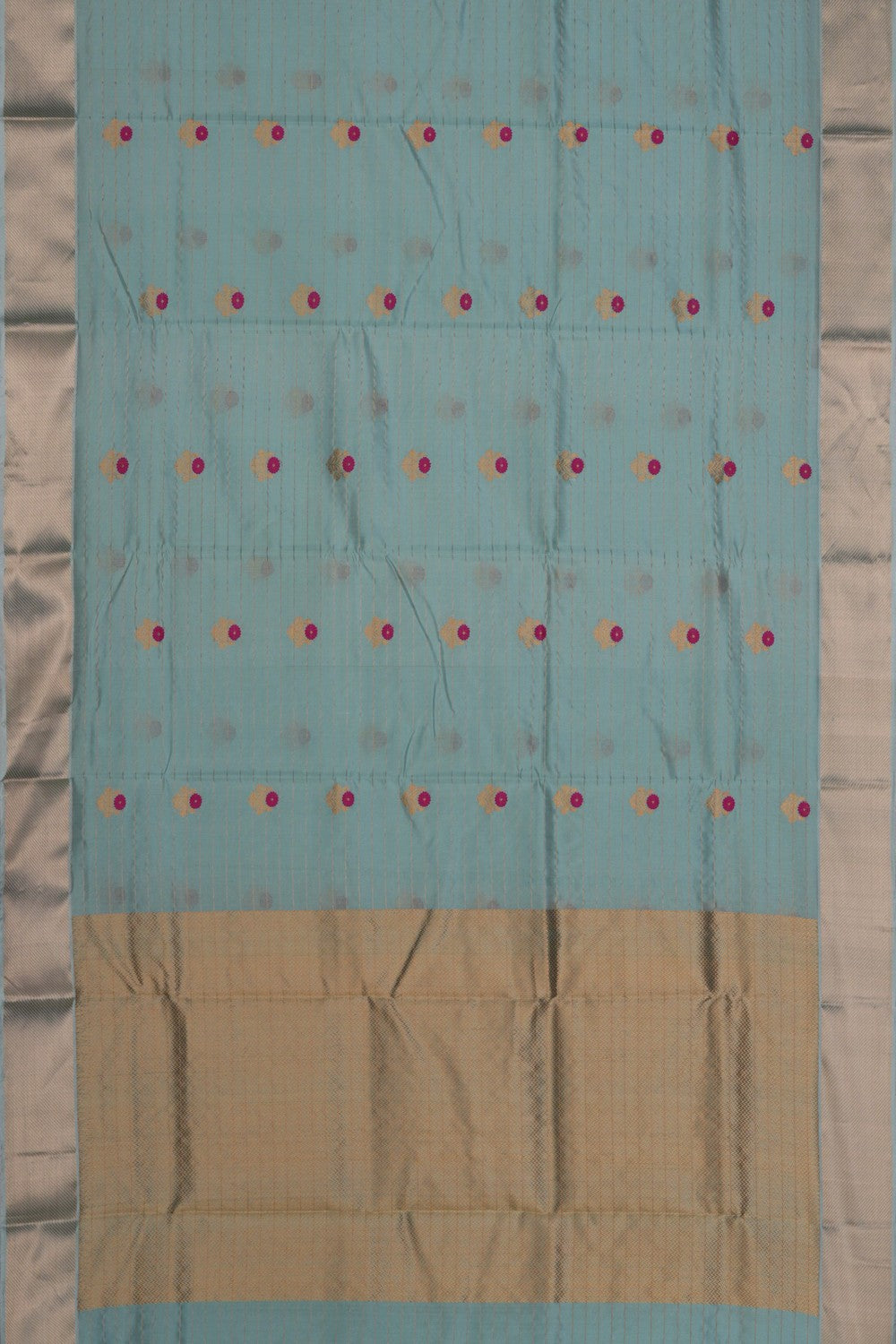 Image of Chanderi Silk Sea Green Saree