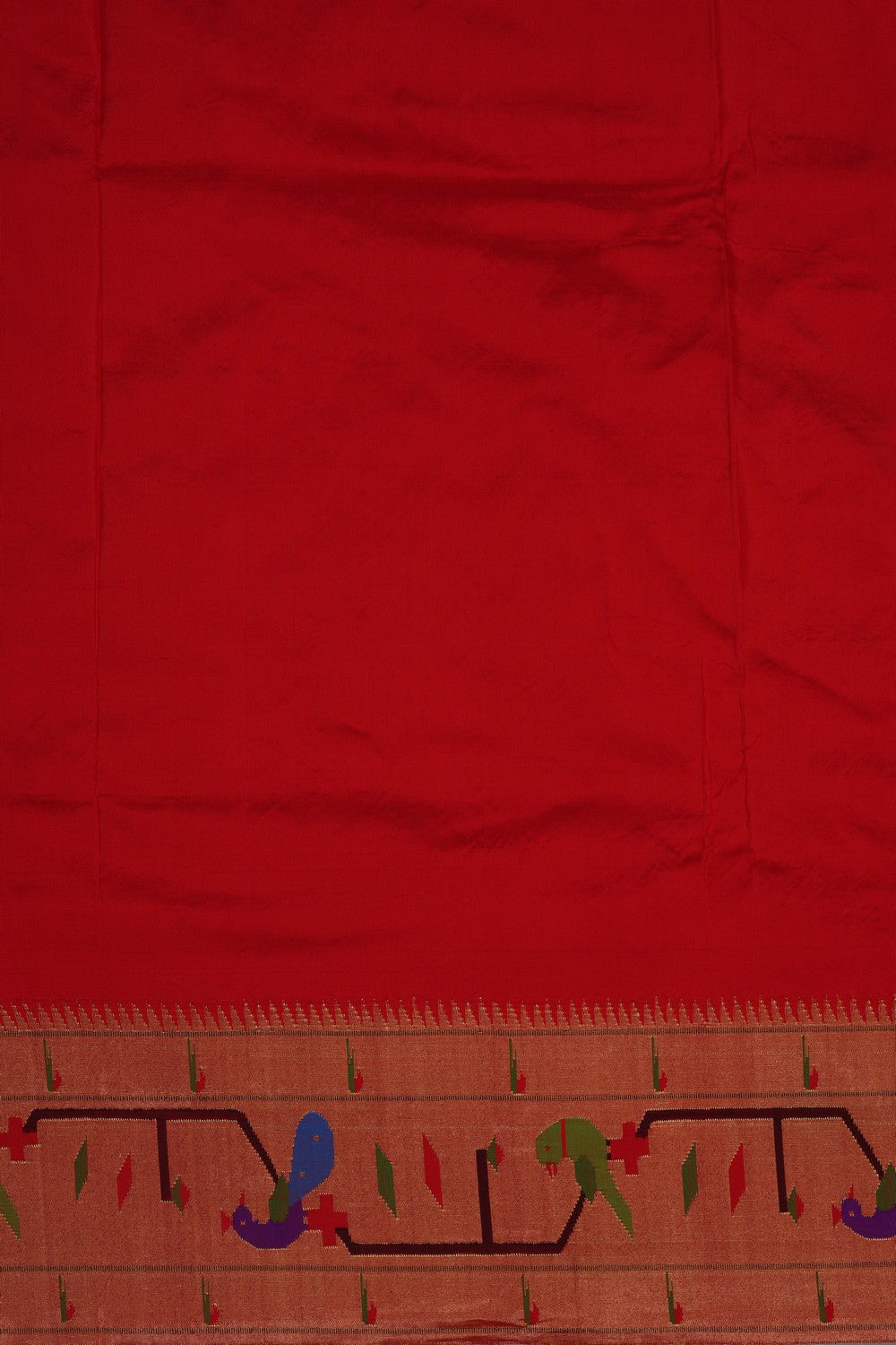 Paithani Red Saree