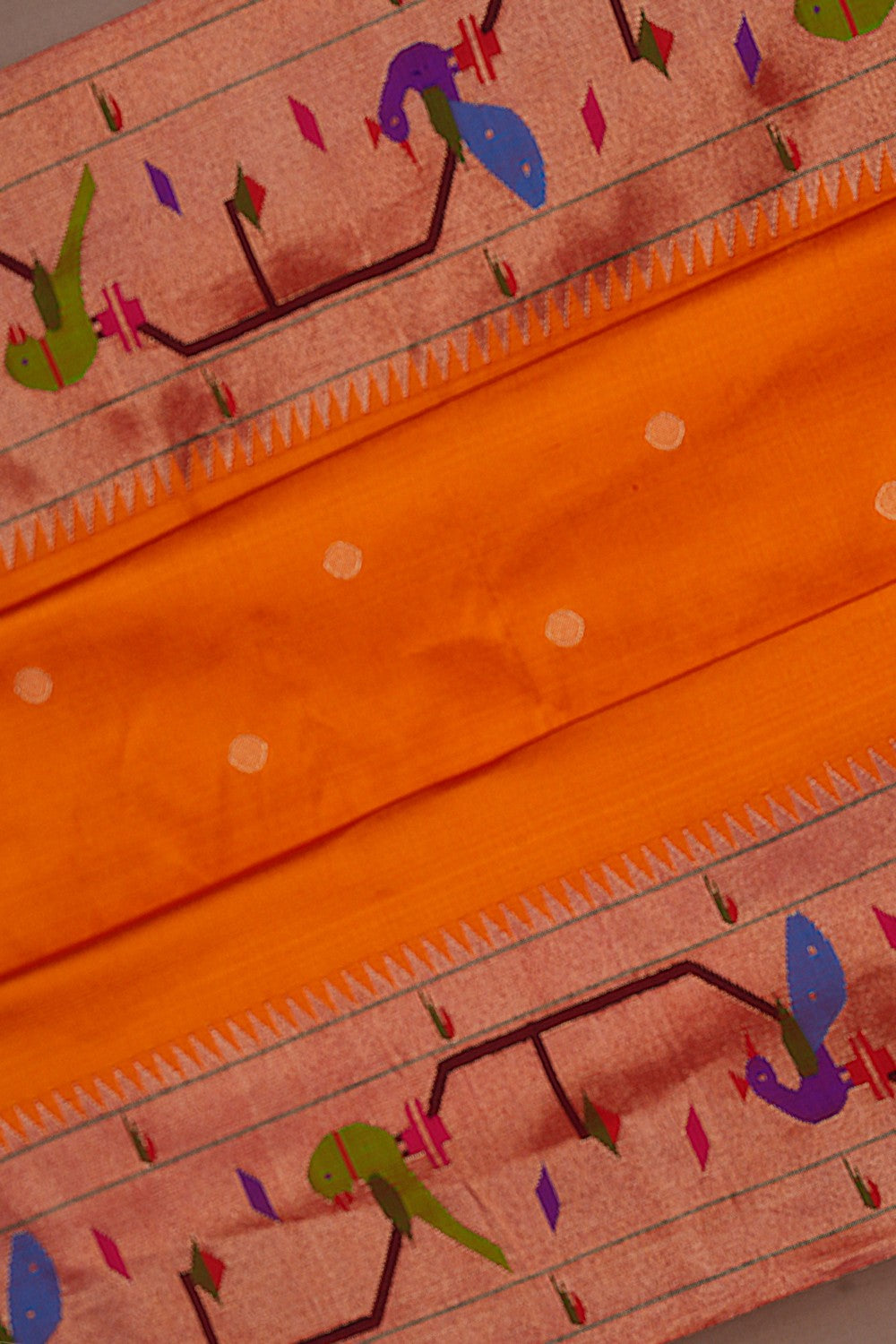 Image of Paithani Sunset Orange Saree