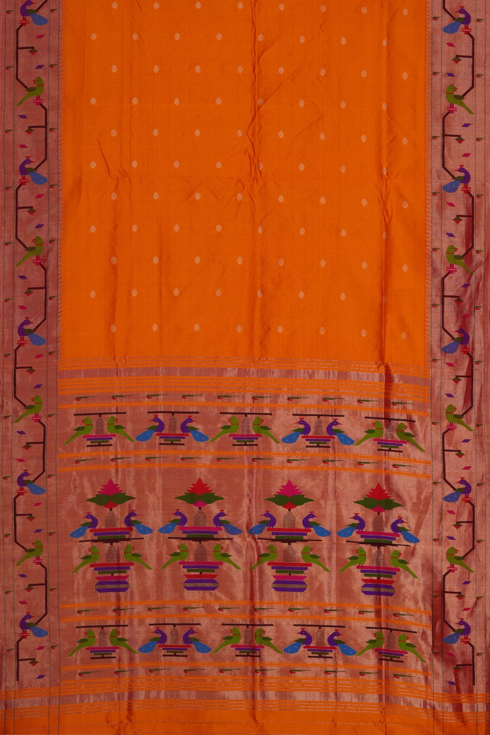 Image of Paithani Sunset Orange Saree