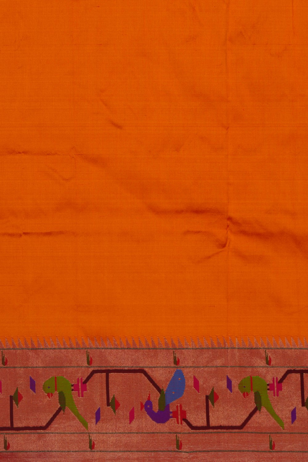 Paithani Sunset Orange Saree