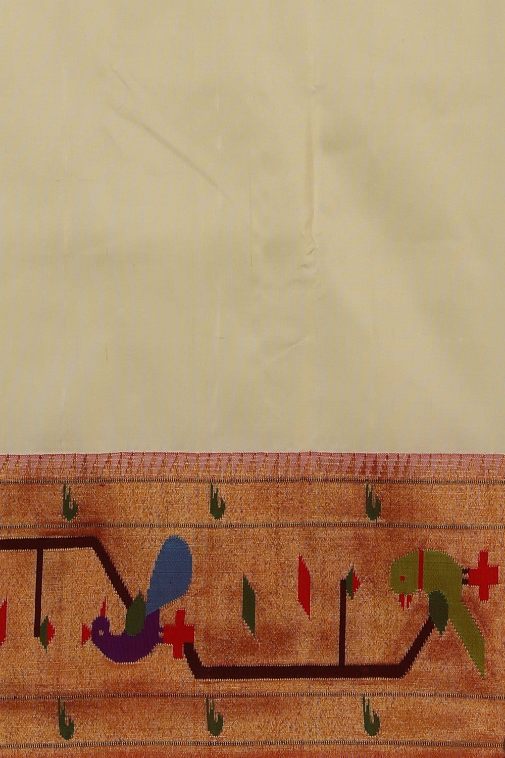 Paithani Off-White Saree
