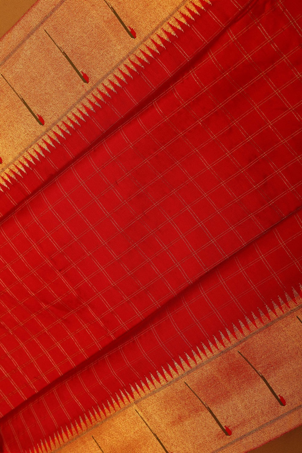 Paithani Red Saree