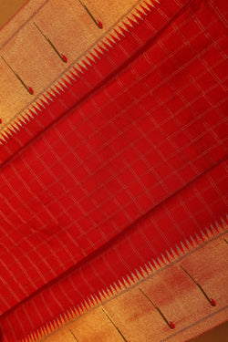 Image of Paithani Red Saree
