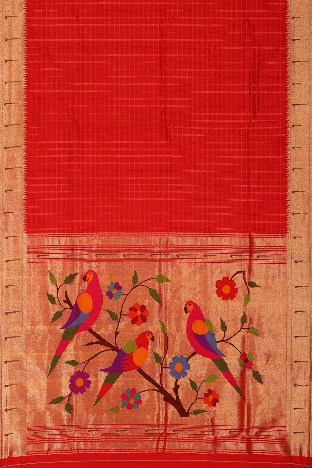 Image of Paithani Red Saree