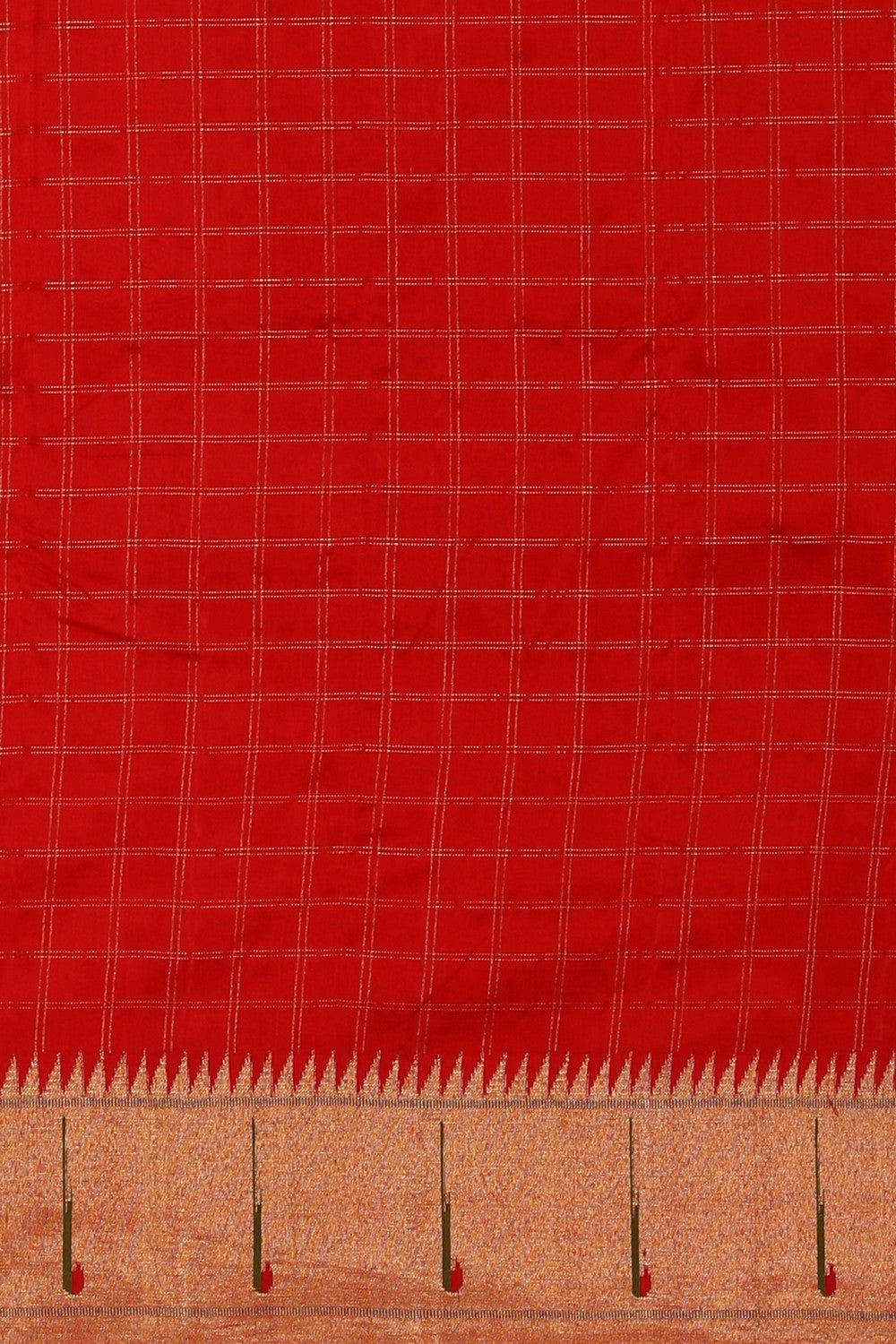 Paithani Red Saree