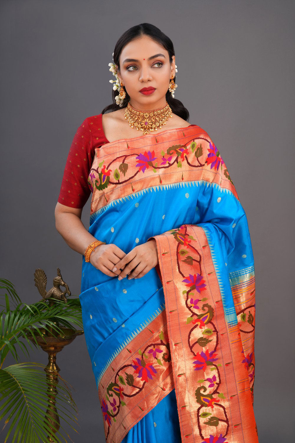Image of Paithani Blue Saree