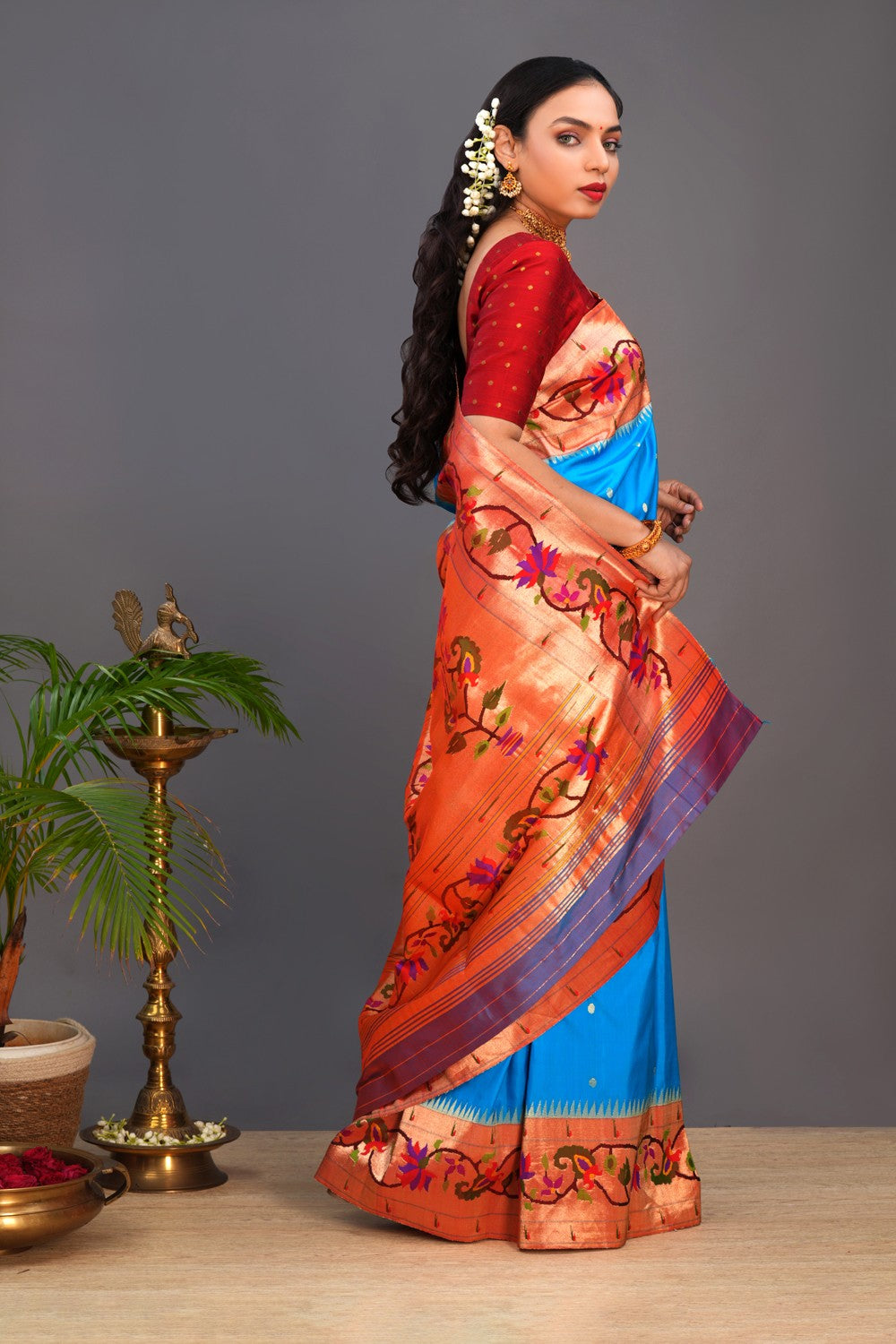 Image of Paithani Blue Saree