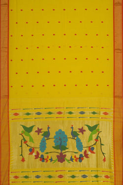 Image of Paithani Yellow Saree