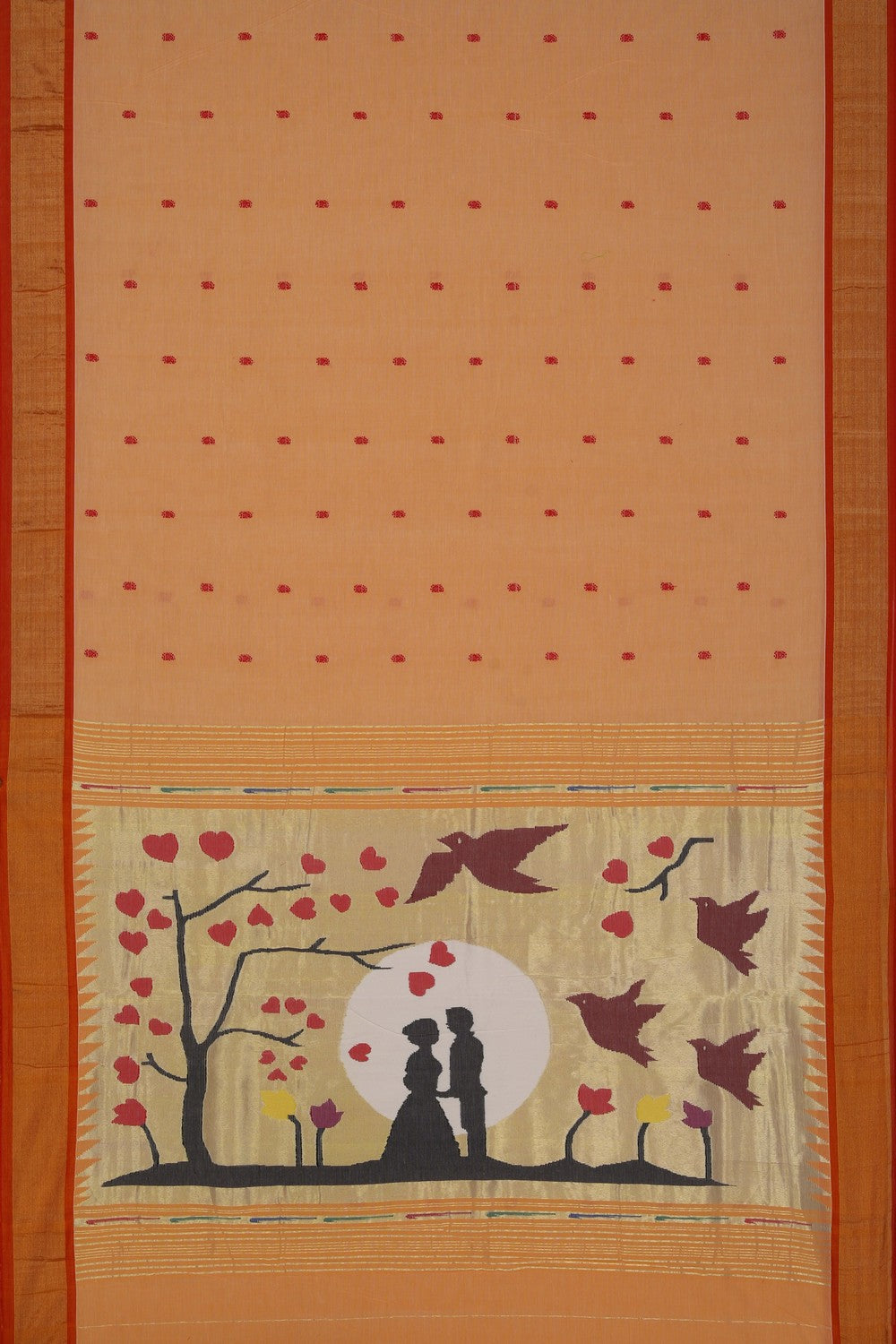 Paithani Peach Saree