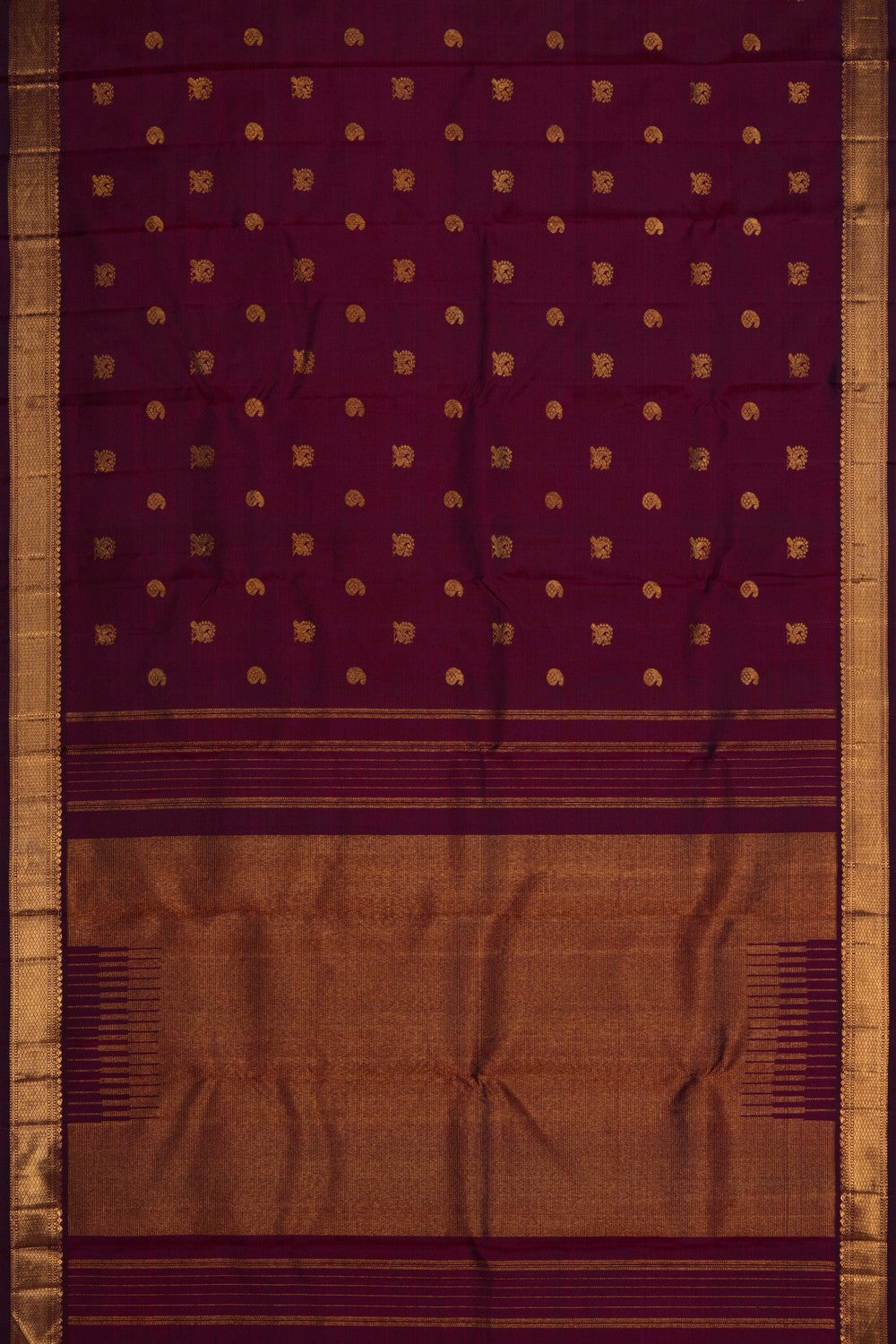 Image of Kanchipuram Silk Maroon Saree