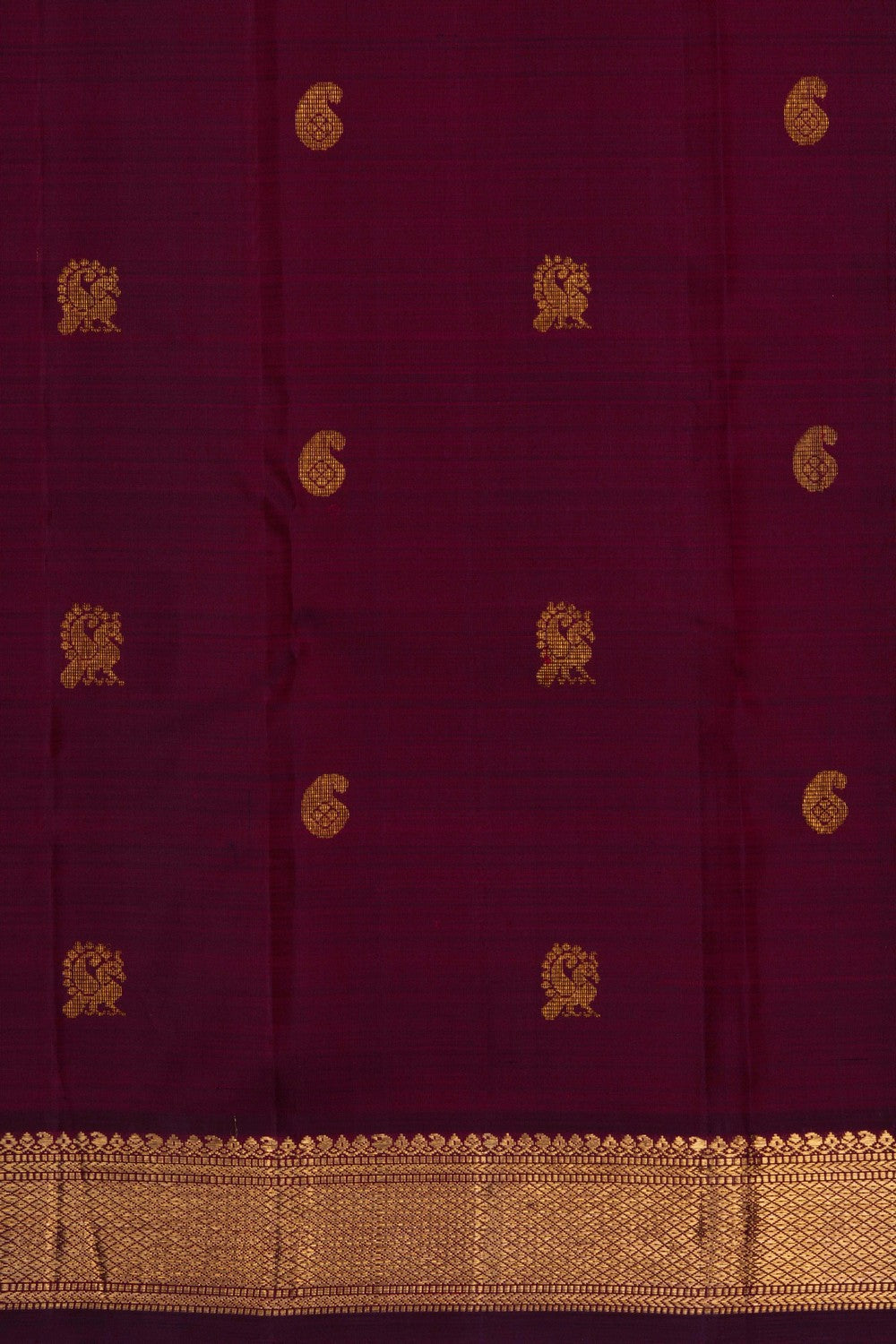 Image of Kanchipuram Silk Maroon Saree