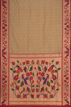 Image of Banarasi Katan Silk Beige Saree