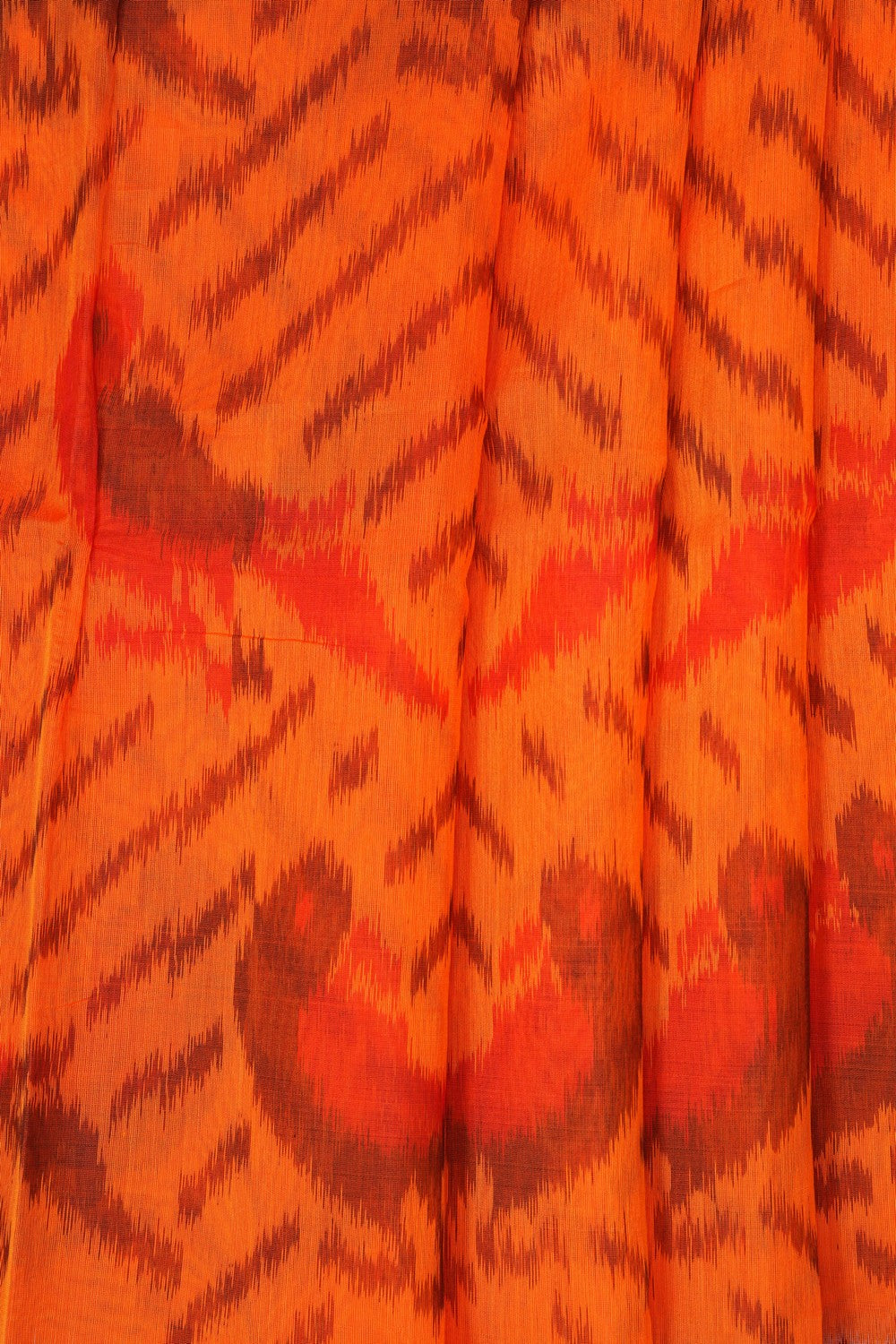 Image of South Silk-Cotton Ikat Fusion Saree