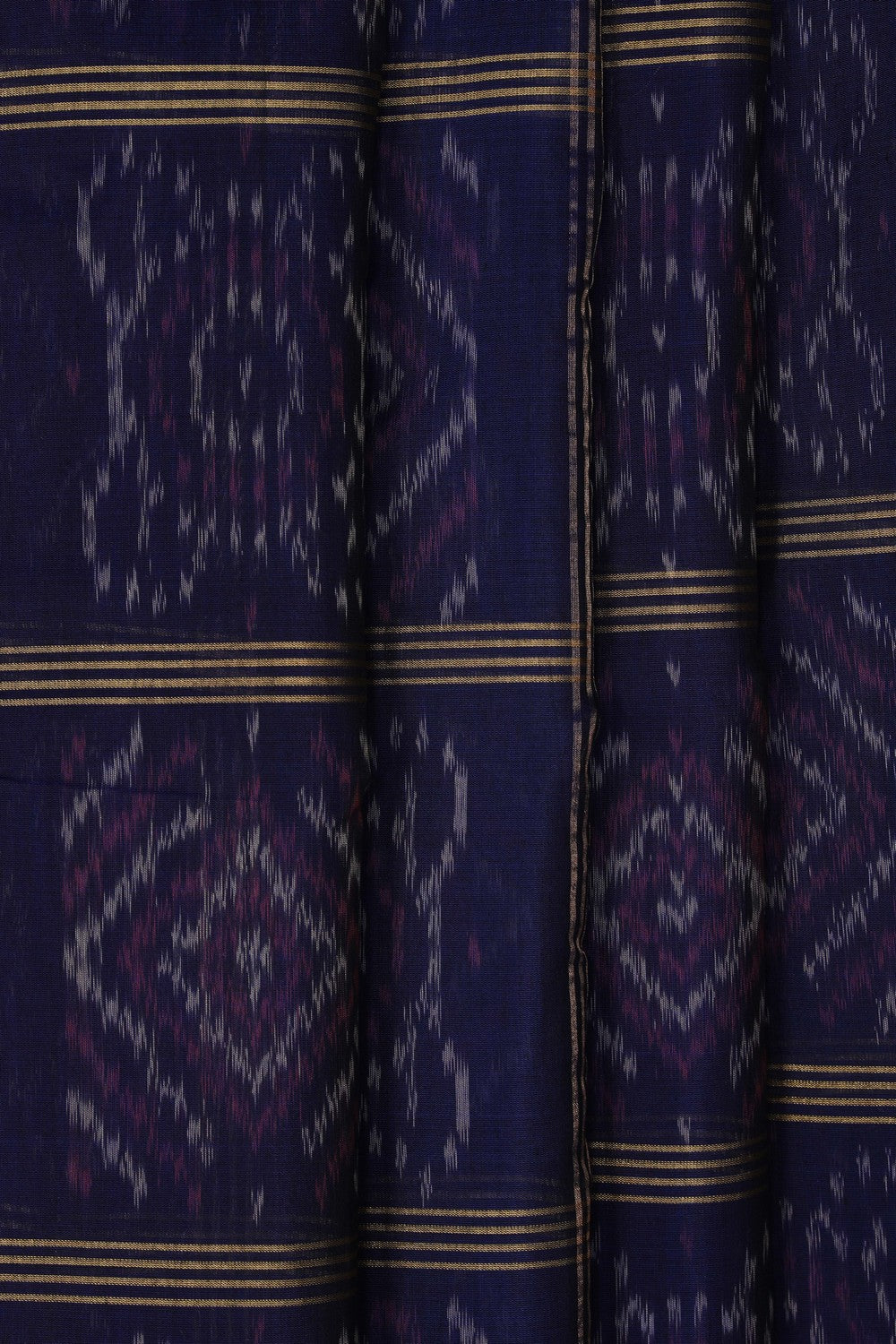 Image of South Silk-Cotton Ikat Fusion Saree