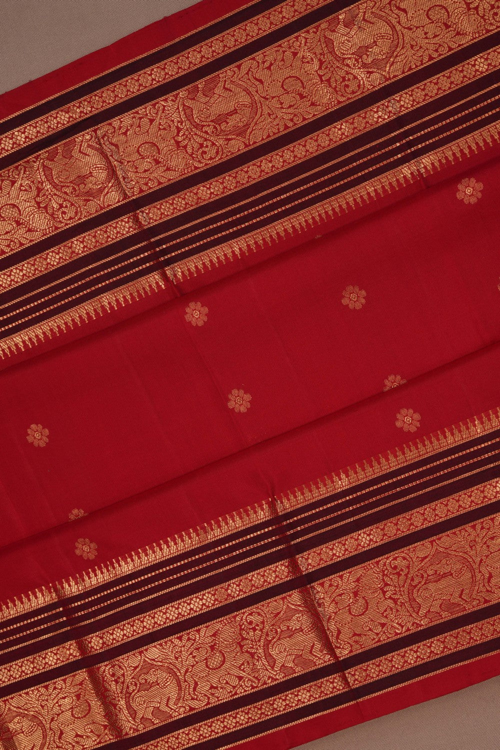 Image of South Silk Red Saree