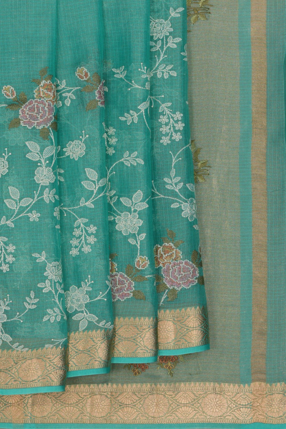 Kota Sea Green Saree