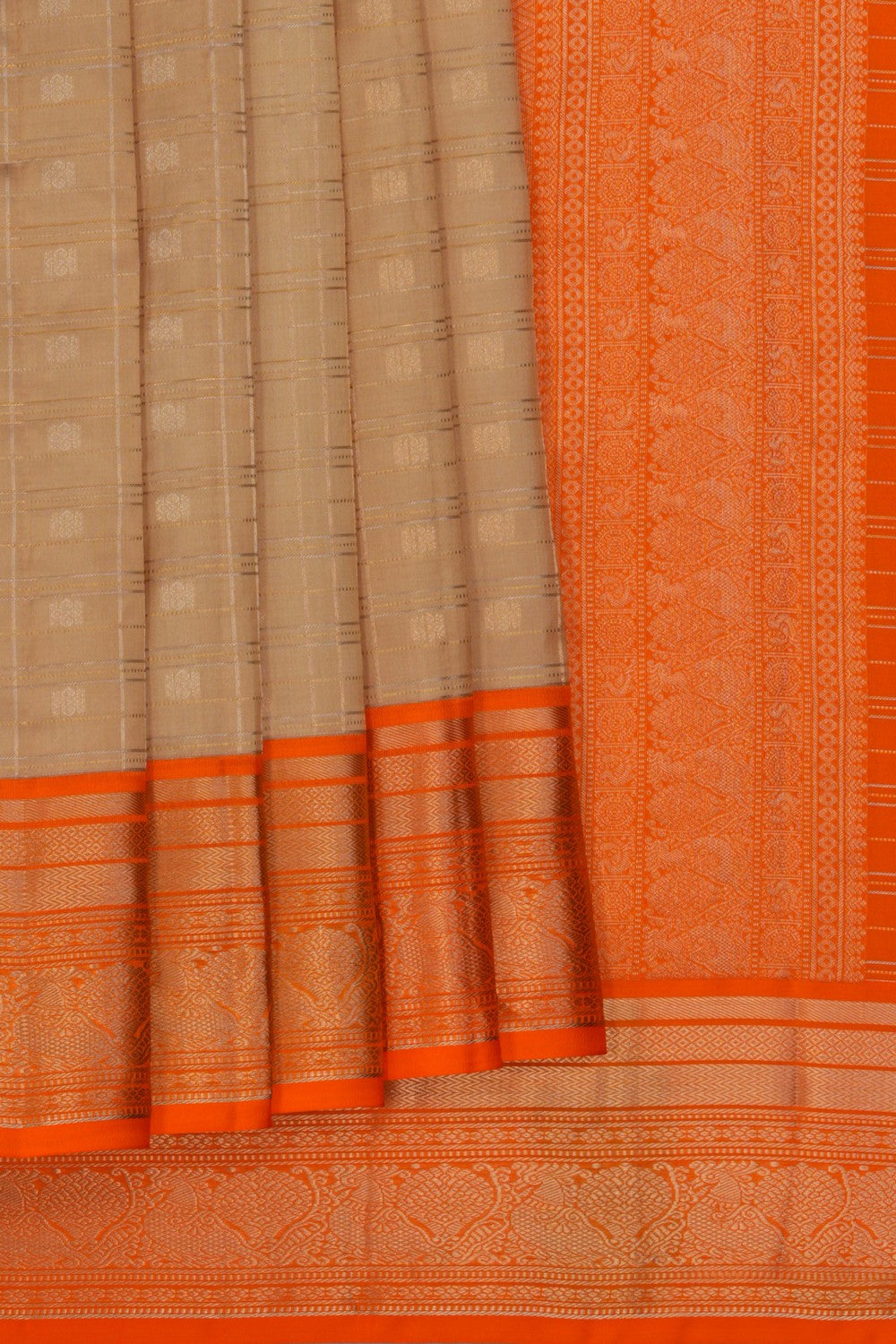 Image of South Silk Beige Saree