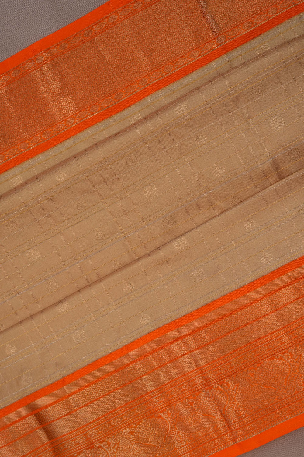 South Silk Beige Saree
