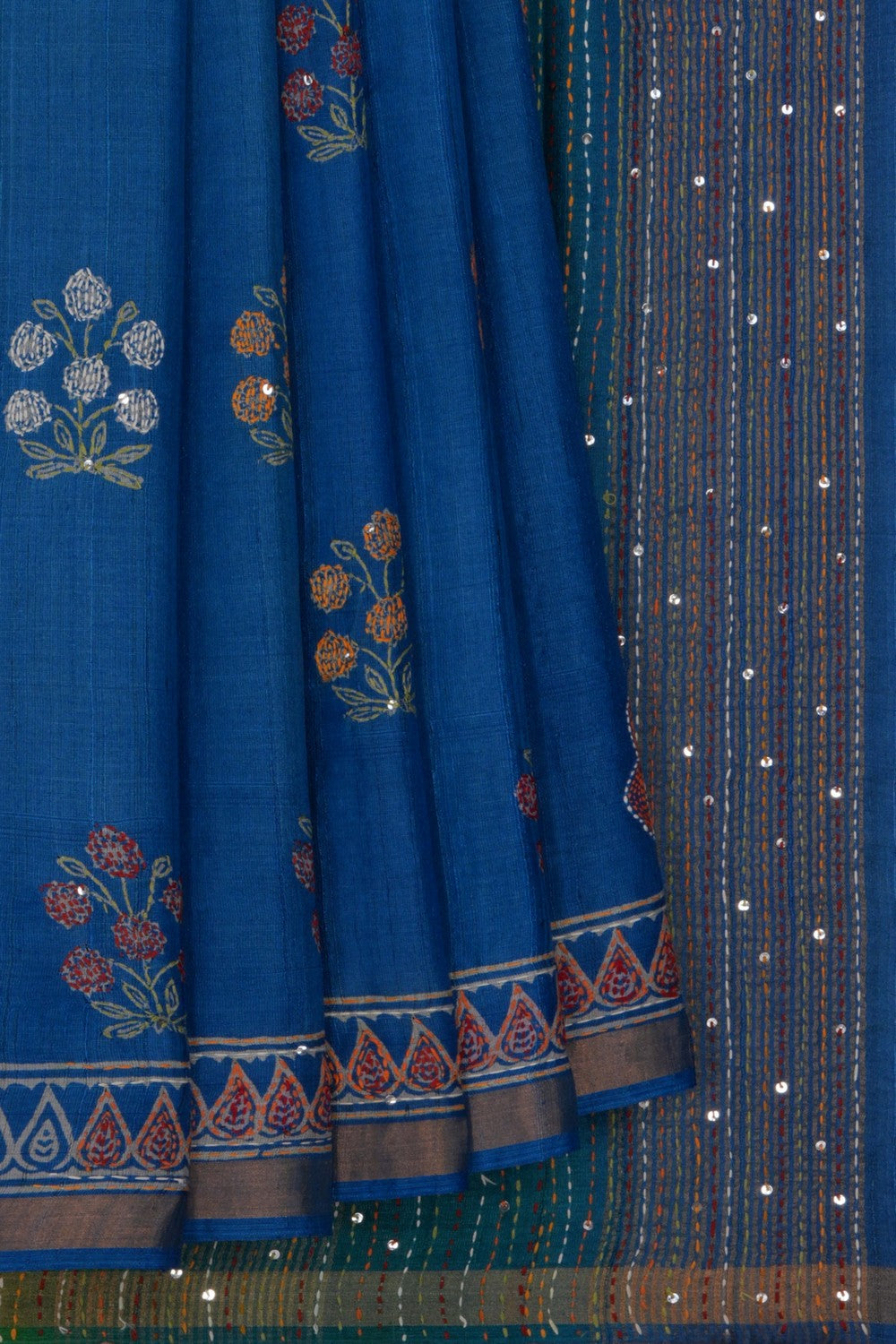 Image of A Tussar Embroidery Saree